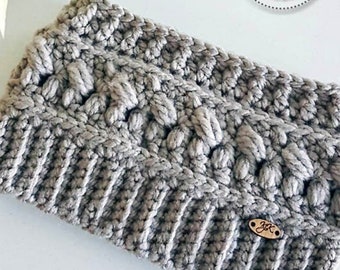 Crochet Ear Warmer Pattern, Crochet Messy Bun Hat Pattern, The EAU CLAIRE Headwrap Pattern, Ear Warmer Pattern, Crochet Pattern, Ponytail