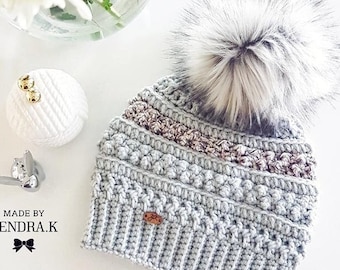 Crochet Hat Pattern, WINCHESTER BEANIE Crochet Pattern, Crochet Pattern, Crochet Toque, Winter Hat, Womens Crochet Hat, Textured Hat, PDF