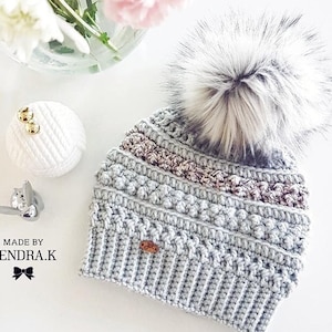 Crochet Hat Pattern, WINCHESTER BEANIE Crochet Pattern, Crochet Pattern, Crochet Toque, Winter Hat, Womens Crochet Hat, Textured Hat, PDF