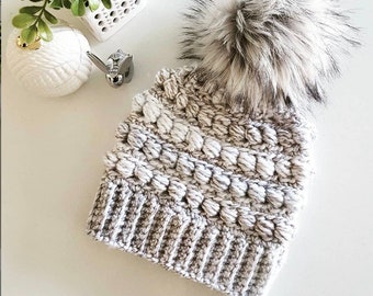Crochet Hat Pattern, Crochet Pattern, Crochet Beanie Pattern, Crochet Toque, The ROCKLAND BEANIE, Chunky Crochet Pattern, Winter Hat