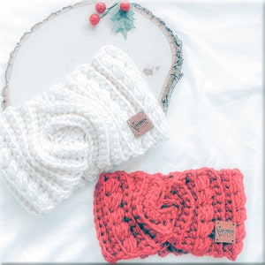 CROCHET EAR WARMER Pattern, Messy Bun Hat, Crochet Pattern, Copper Harbor Ear Warmer, Crochet Hat Pattern, Womens Hat, Crochet Headwrap Gift image 4
