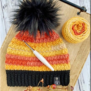 AUTUMN FIELDS Beanie, Crochet Hat Pattern, Crochet Pattern, Crochet Beanie, Crochet Pattern, Beanie Pattern, Crochet Toque Pattern