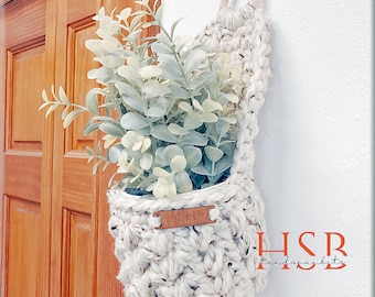 Crochet PLANT HANGER Pattern, Wall Basket Pattern, Hanging Basket Pattern, Succulent Holder, Crochet Pod Pattern, Cedar Lake Plant Hanger