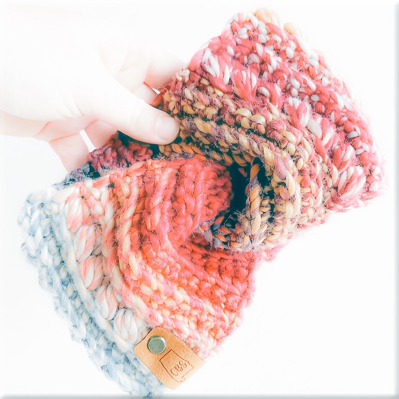 CROCHET EAR WARMER Pattern, Messy Bun Hat, Crochet Pattern, Copper Harbor Ear Warmer, Crochet Hat Pattern, Womens Hat, Crochet Headwrap Gift image 7