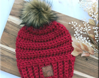 GREEN BAY BEANIE, Crochet Pattern, Crochet Hat Pattern, Crochet Beanie Pattern, Winter Hat, Crochet Pattern, Crochet Toque, Bulky Yarn