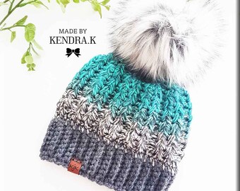 EAGLE RIVER Beanie Pattern, Crochet Hat Pattern, Crochet Pattern, Crochet Toque, Chunky Crochet Pattern, REVERSIBLE Hat, Crochet Pattern Hat