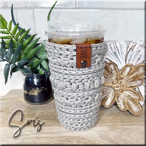 BRIGHTON COLD Cup Cozy Crochet Pattern, Coffee Cozy Pattern, Coffee Sleeve, Iced Coffee Sleeve