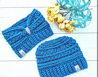 BRIGHTON EAR WARMER, Crochet Pattern, Messy Bun Hat Pattern, Crochet Pattern, Crochet Ear Warmer, Ear Warmer Pattern, Crochet Hat Pattern