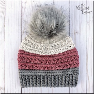 BRIGHTON BEANIE CROCHET Pattern, Crochet Hat Pattern, Crochet Beanie, Winter Hat