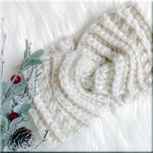 CROCHET EAR WARMER Pattern, Messy Bun Hat, Crochet Pattern, Copper Harbor Ear Warmer, Crochet Hat Pattern, Womens Hat, Crochet Headwrap Gift image 8