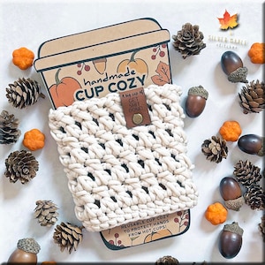 CAMBRIDGE CUP Cozy Crochet Pattern, Crochet Cozy Pattern, Coffee Cozy Pattern, Coffee Cup Cozy, Holiday Gift, Coffee Sleeve, Hot and Cold