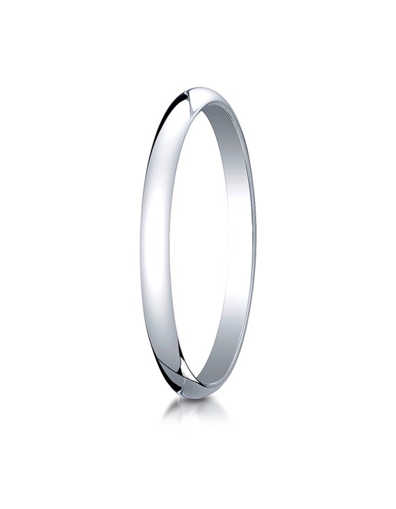 2mm platinum ring