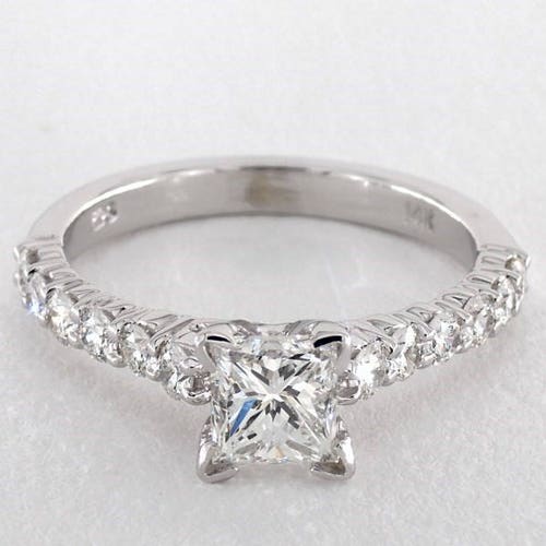 Princess Engagement Ring Setting Cut Down Diamond Ring - Etsy