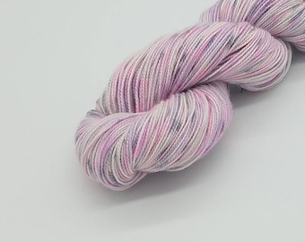 Hand Dyed Superwash Merino Wool Sock Yarn- Sweet Pea, Merino 2 ply