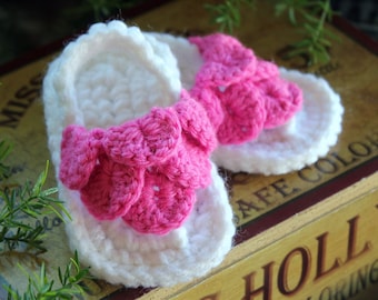 Baby Sandal Flip Flop Crocodile Stitch Crochet