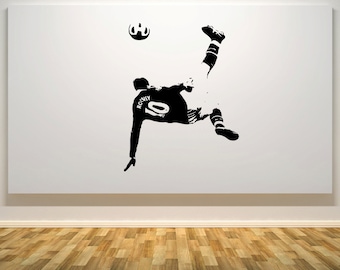 Wayne Rooney Football Soccer Player Kitchen Bedroom Wall Art Sticker Picture Decal
