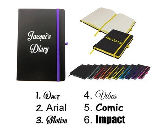 Personalised Custom A5 Notepad with Accent colour closure and pen loop - Business Planner - Promotional - Merchandise Hardbacked Book