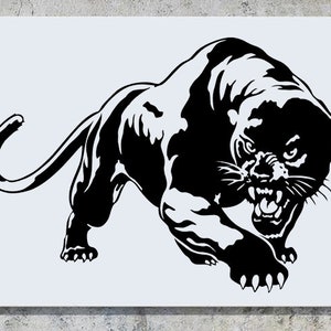 Pantha Cartoon Bear Animal Zoo / Nursery Wal Zoo Art Naklejka Obrazek Naklejka