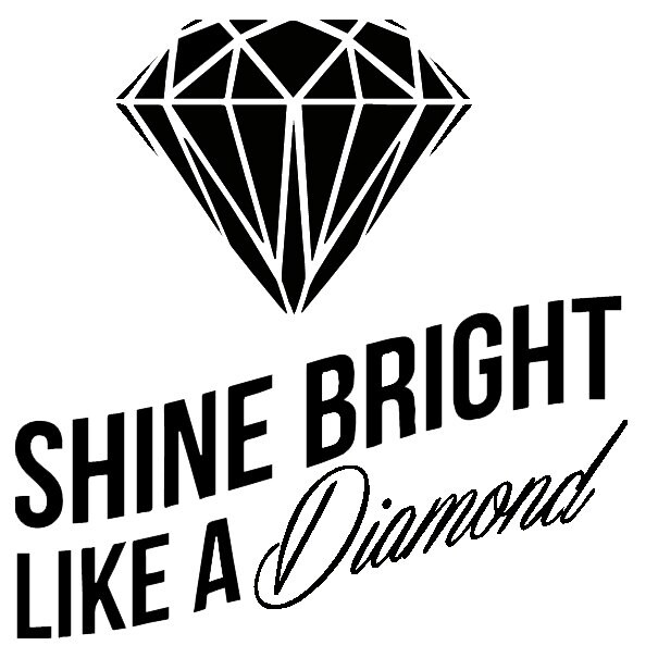 thumbnail image 2 of Rihanna 'Shine Bright Like A Diamond' Song Lyrics Wall Sticker – Vinyl Decal Transfer – Contemporary 2 of 3