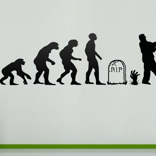 Zombie - Evolution - Monsters Walking Dead Bedroom Picture Decal