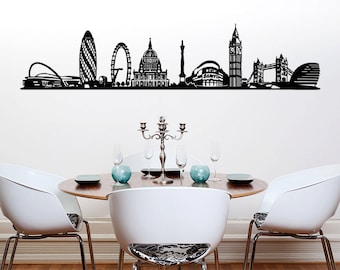 London Skyline (2) Sypialnia Kuchnia Jadalnia Salon Naklejka ścienna Obrazek Naklejka