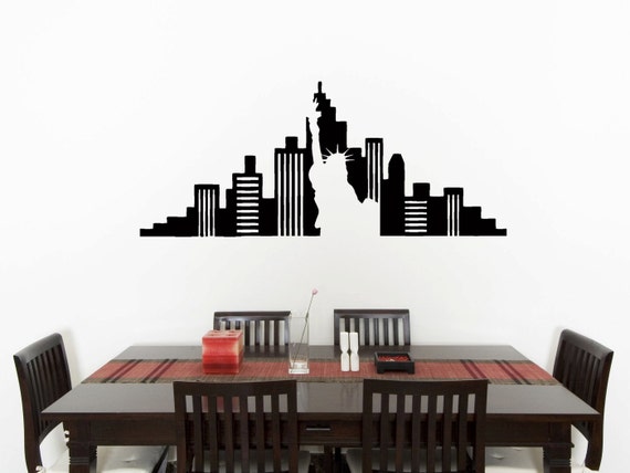 Newyork City Skyline Bedroom Wall Art Sticker Picture Decal