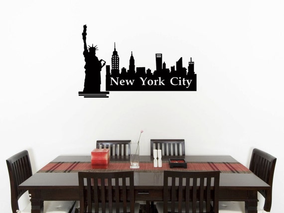 New York City Skyline Children S Bedroom Nursery Wall Art Sticker Picture Decal