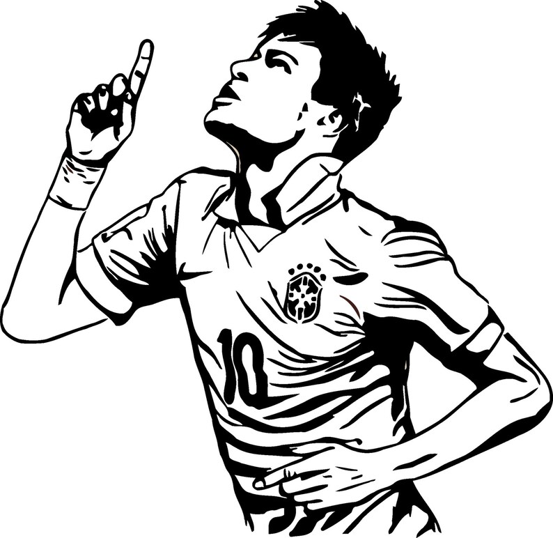 Neymar Da Silva Brazilian Brazil Football Soccer Player | Etsy