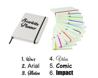 Personalised Custom A5 Notepad with Accent colour closure and pen loop - Business Planner - Promotional - Merchandise Hardbacked Book