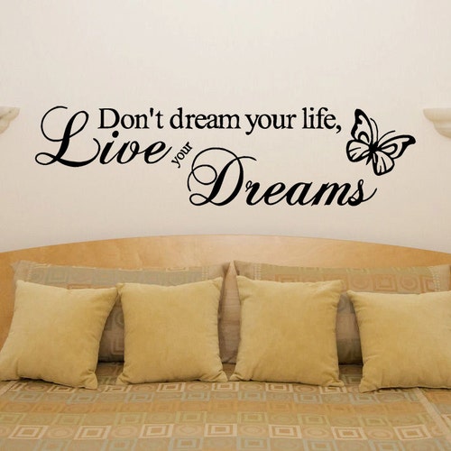 Dream Decal Bedroom Wall Decor Wall Sticker Vinyl Etsy