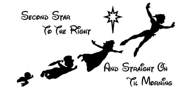 Peter Pan Second Star to the Right and Straight on Til Morning Baby ...