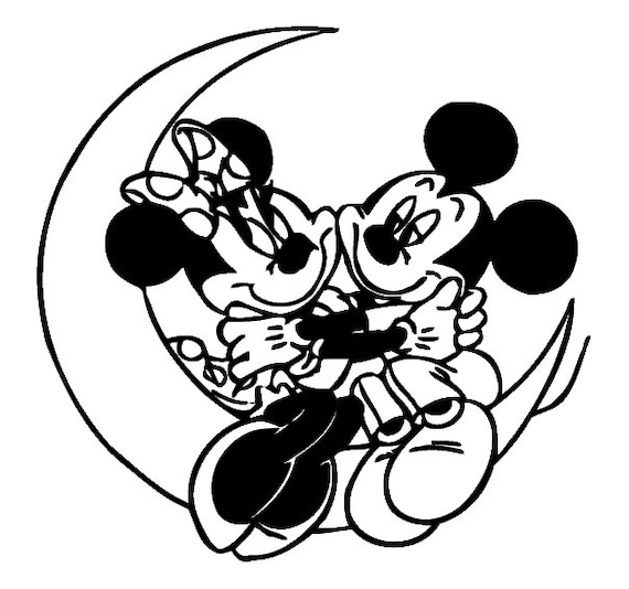 Mickey Mouse and Minnie Mouse on A Moon Disney Kitchen Bedroom