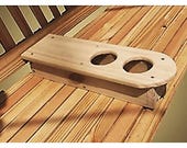 Porch Swing Cup Holder Drink Can Outdoor Treated Pine Wood Bench