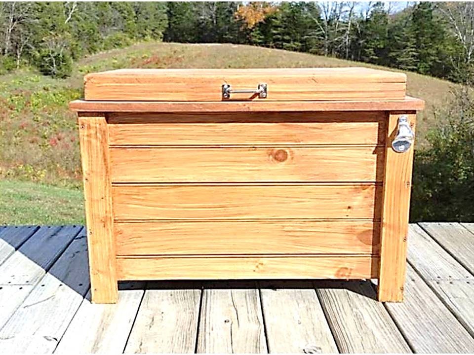 48 Qt Cooler Wood Ice Box Chest 48 Qt Cooler Wood Ice Box Chest