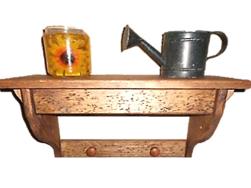 20 1 2 Wooden Wall Shelf Compartment Knobs