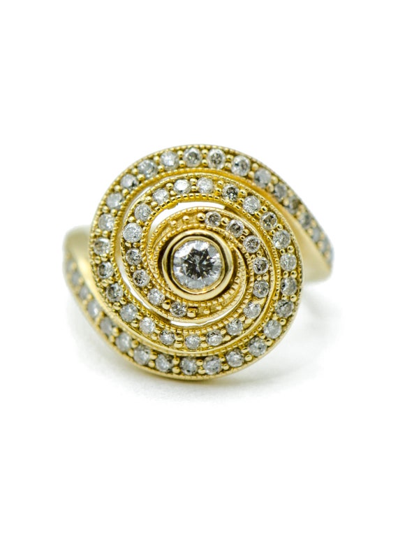 diamond spiral ring - Gem