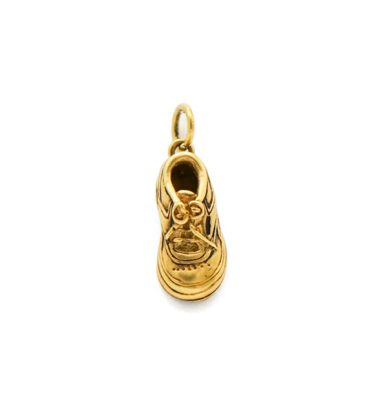 Yellow Gold  Track  Shoe Charm - image 3