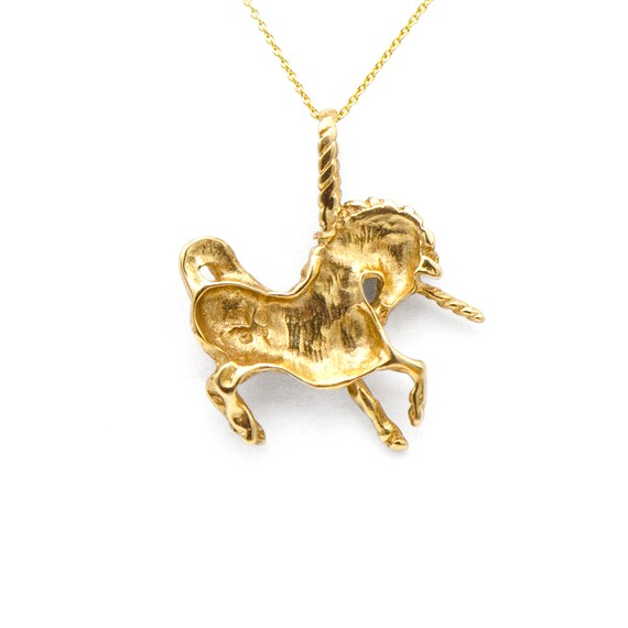 Vitnage 14k Yellow Gold Unicorn Charm - image 2