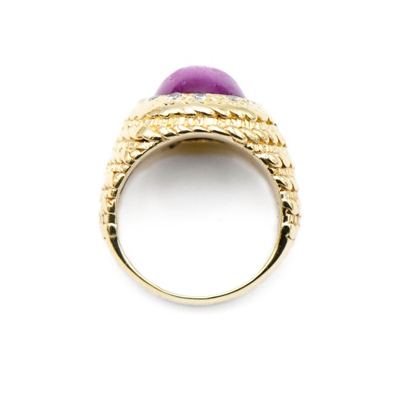 14k Yellow Gold Star Sapphire Ring - image 4