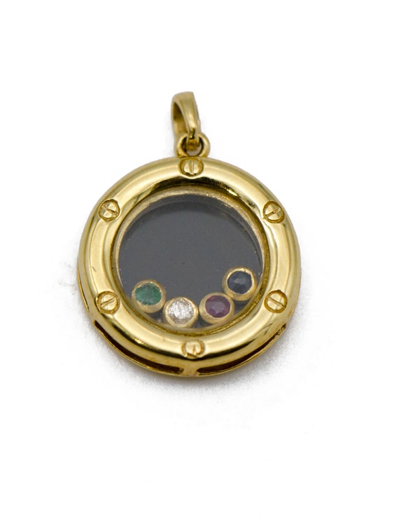 14k Yellow Gold Multi-Stone Pendant