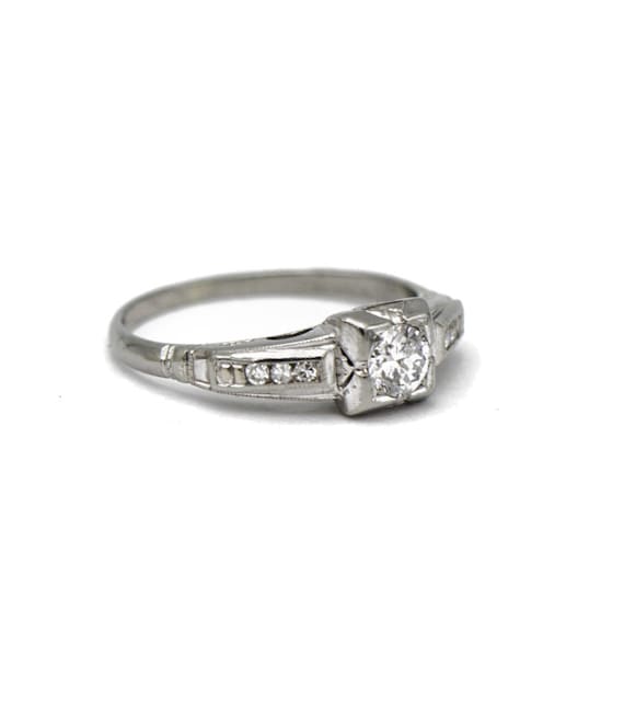 Estate Diamond Engagement Ring - image 2