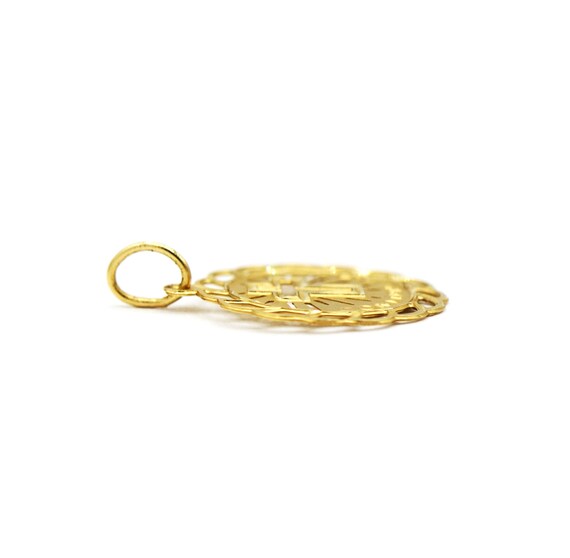 14k Yellow Gold Confirmation Charm - image 3