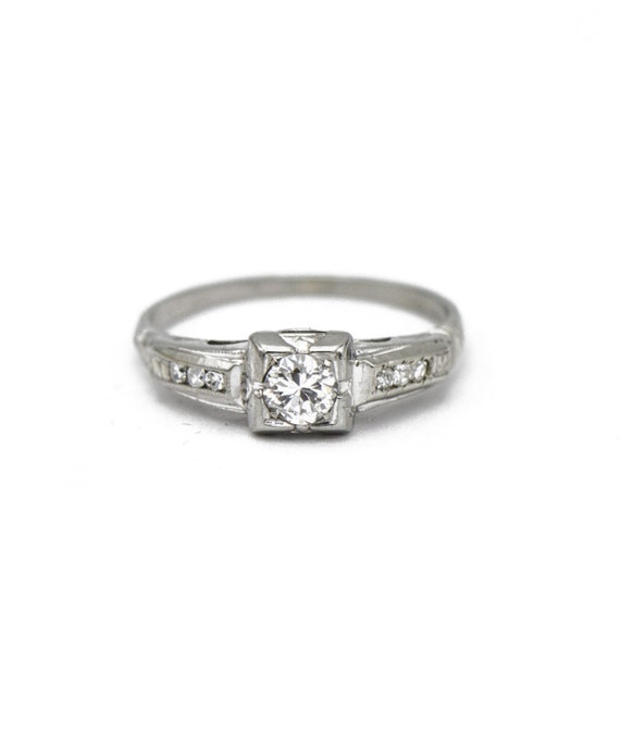 Estate Diamond Engagement Ring - image 1