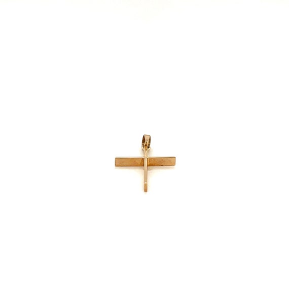 Vintage 14k Yellow Gold Cross Pendant - image 3