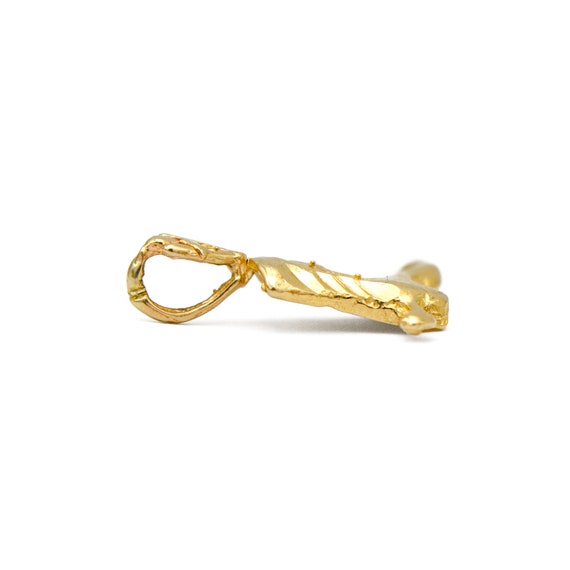 14k Yellow Gold Cowboy Boot Charm - image 2