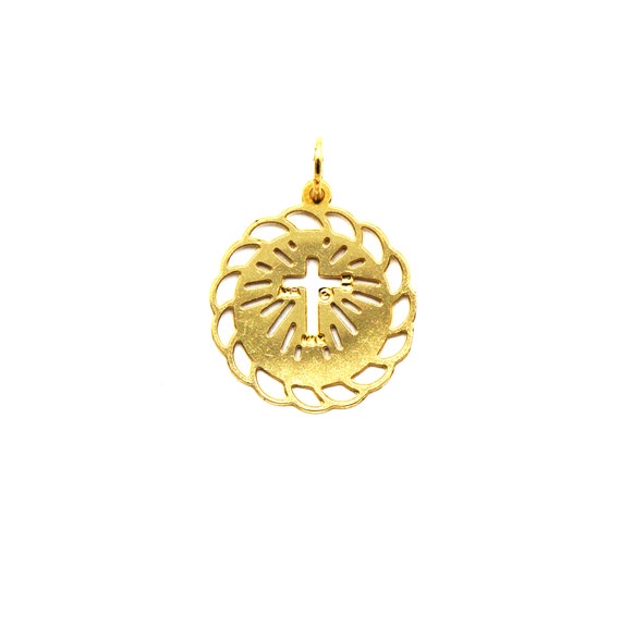 14k Yellow Gold Confirmation Charm - image 2