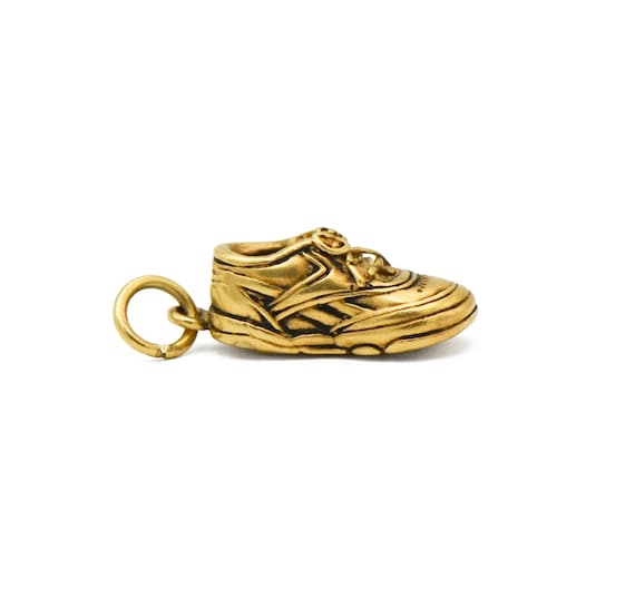 Yellow Gold  Track  Shoe Charm - image 1