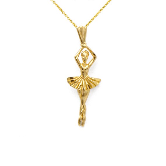 Vintage 14k Yellow Gold Ballerina Charm
