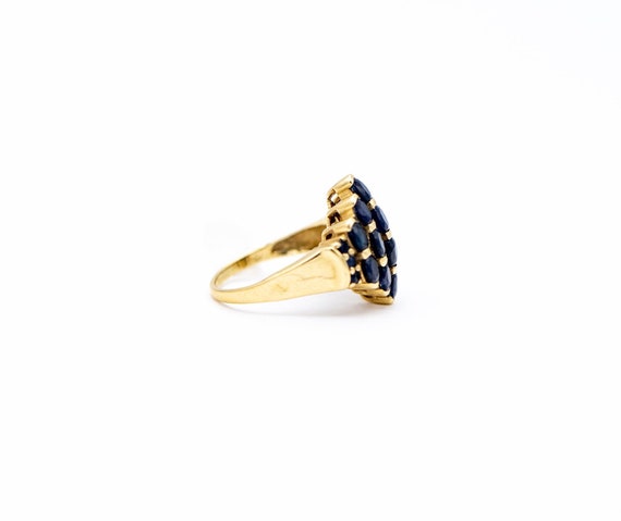 Sapphire Yellow Gold Ring - image 3