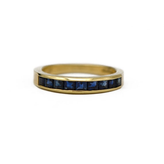 Channel Set Sapphire Band - image 1